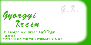 gyorgyi krein business card